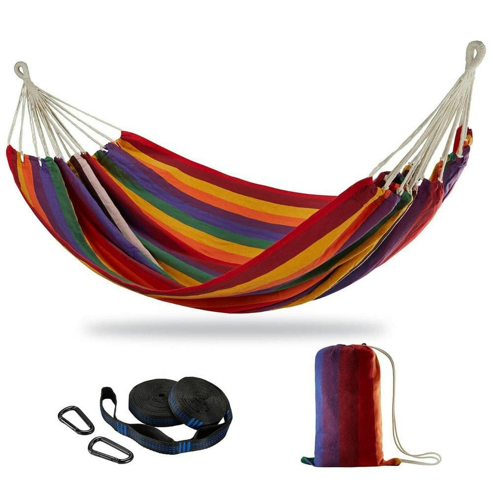 11.3-Foot 2-Person Striped Hammock with Tree Straps: $127.99 11.3-Foot 2-Person Striped Hammock with Tree Straps: $127.99