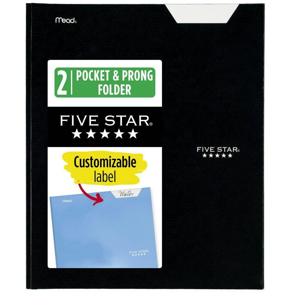 Five Star 2-Pocket Paper Folder with Prongs: $1.69