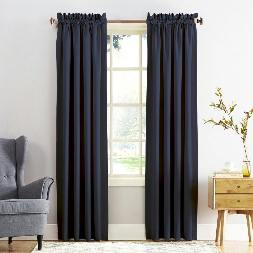 Sun Zero 54" x 95" Seymour Rod Pocket Room Darkening Curtain Panel: $24.99 Sun Zero 54" x 95" Seymour Rod Pocket Room Darkening Curtain Panel: $24.99