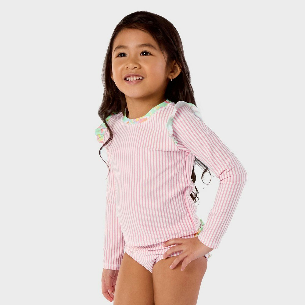RuffleButts Baby Girls' Seersucker Long Sleeve Rash Guard Set 18M: $32.20 RuffleButts Baby Girls' Seersucker Long Sleeve Rash Guard Set 18M: $32.20