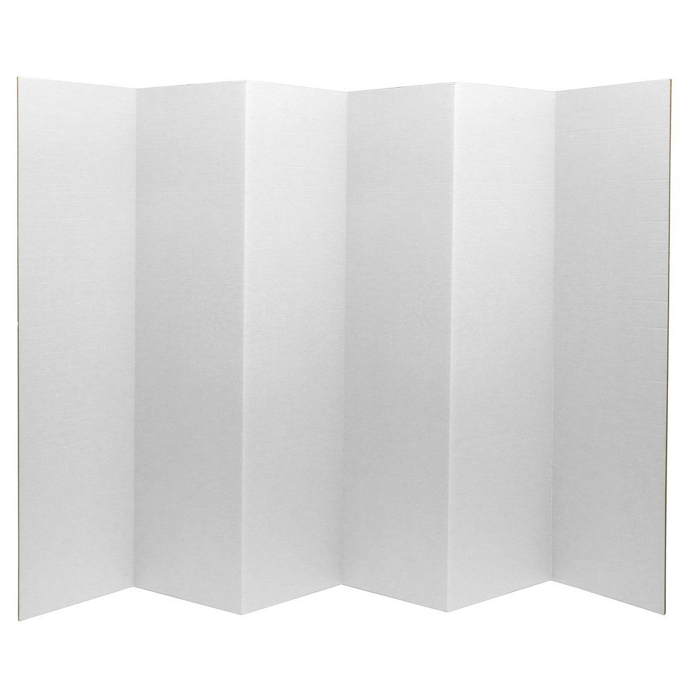 Oriental Furniture 6-Panel White Cardboard Room Divider: $74.99