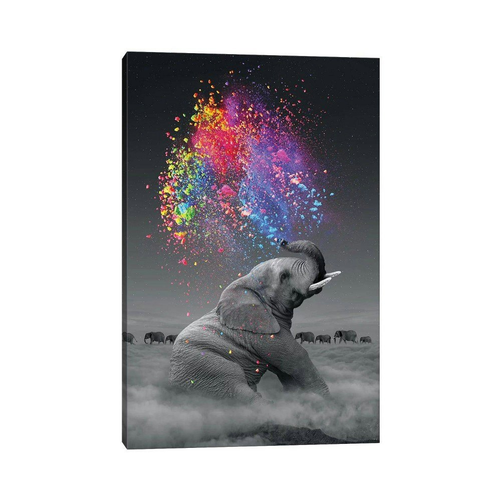 Elephant Color Explosion by Soaring Anchor Designs 26" x 18" Unframed Wall Canvas: $82.99 Elephant Color Explosion by Soaring Anchor Designs 26" x 18" Unframed Wall Canvas: $82.99