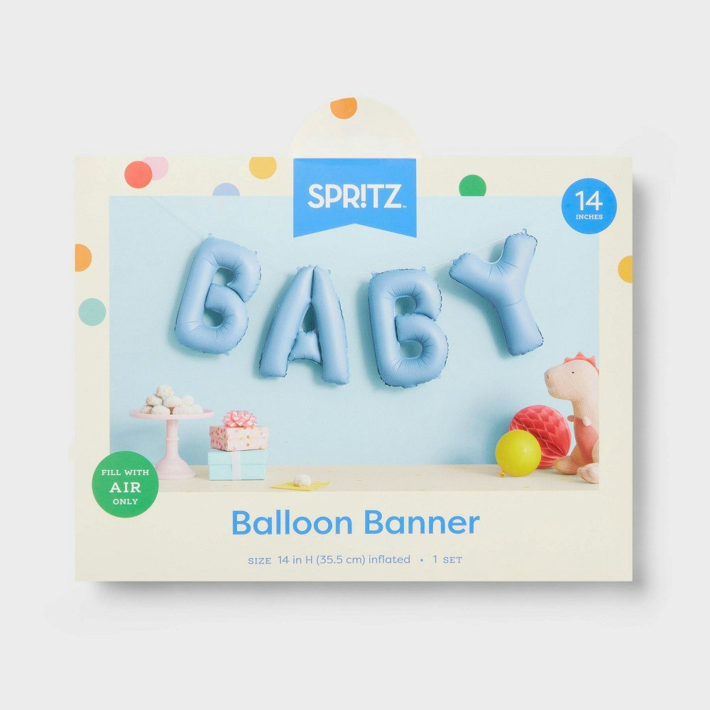 Baby Foil Balloon Banner: $7 Baby Foil Balloon Banner: $7