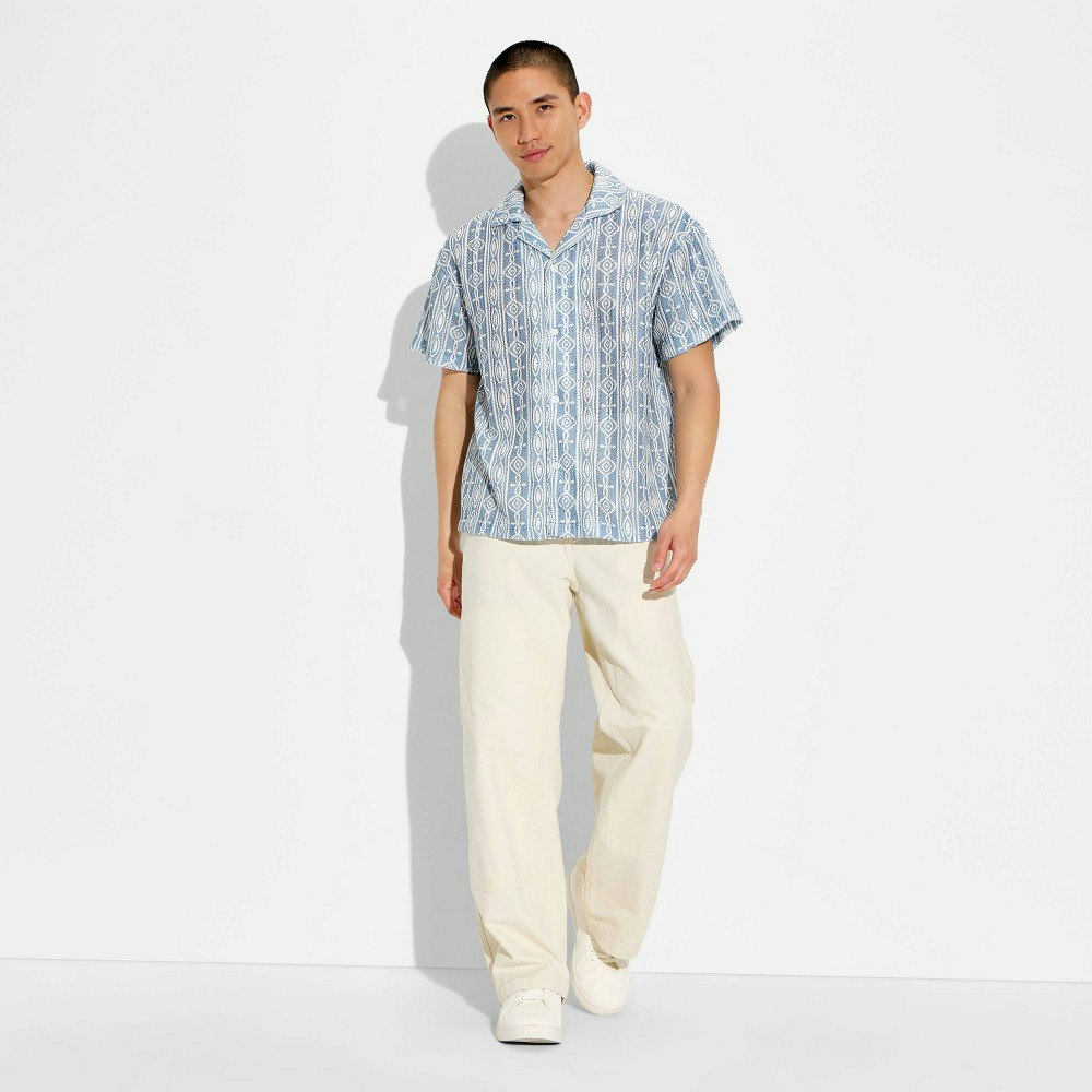 Original Use Men's Short Sleeve Camp Collar Button-Down Shirt: $30 Original Use Men's Short Sleeve Camp Collar Button-Down Shirt: $30