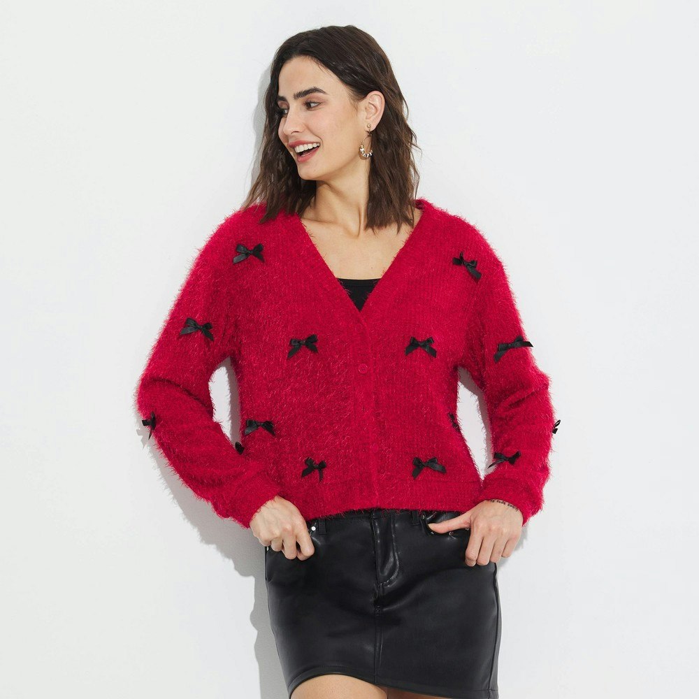 Wild Fable Women's Bow Embellished Cardigan: $38 Wild Fable Women's Bow Embellished Cardigan: $38