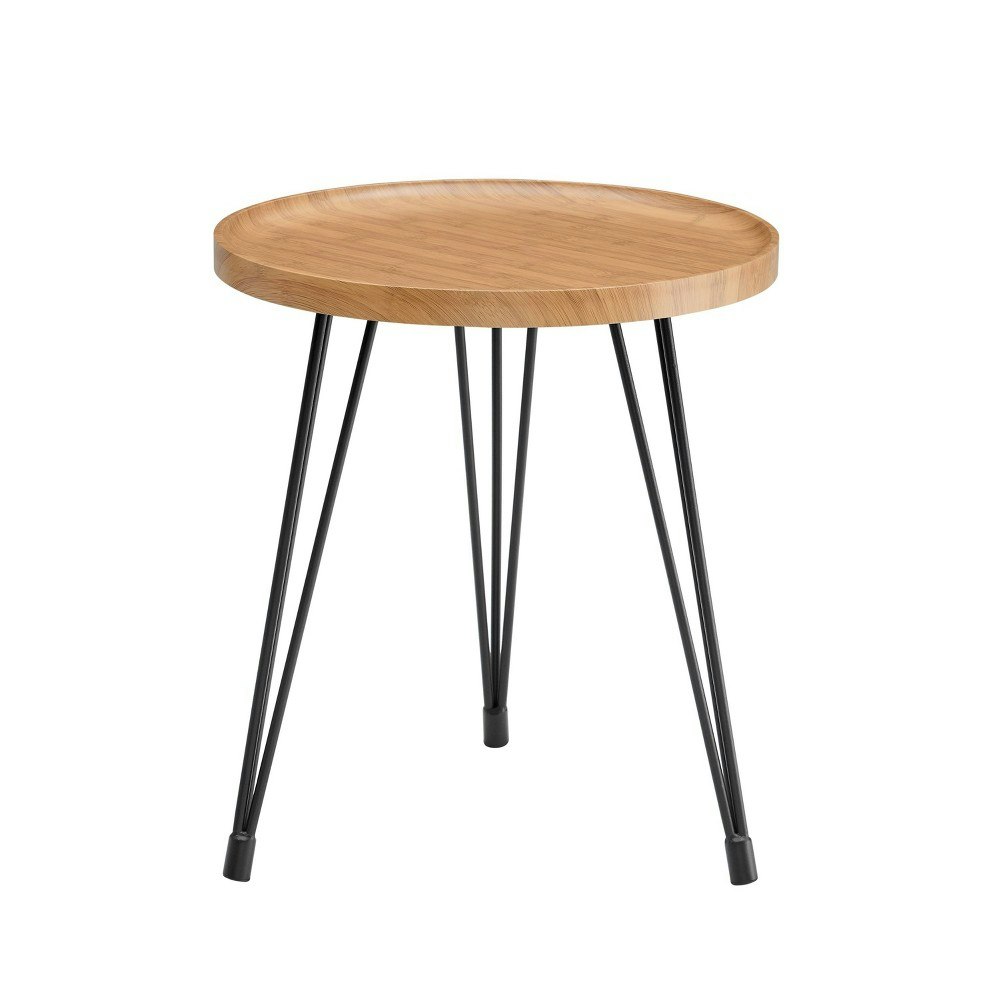Tadao Round Mid-Century Modern Bamboo Side Table: $83.99 Tadao Round Mid-Century Modern Bamboo Side Table: $83.99