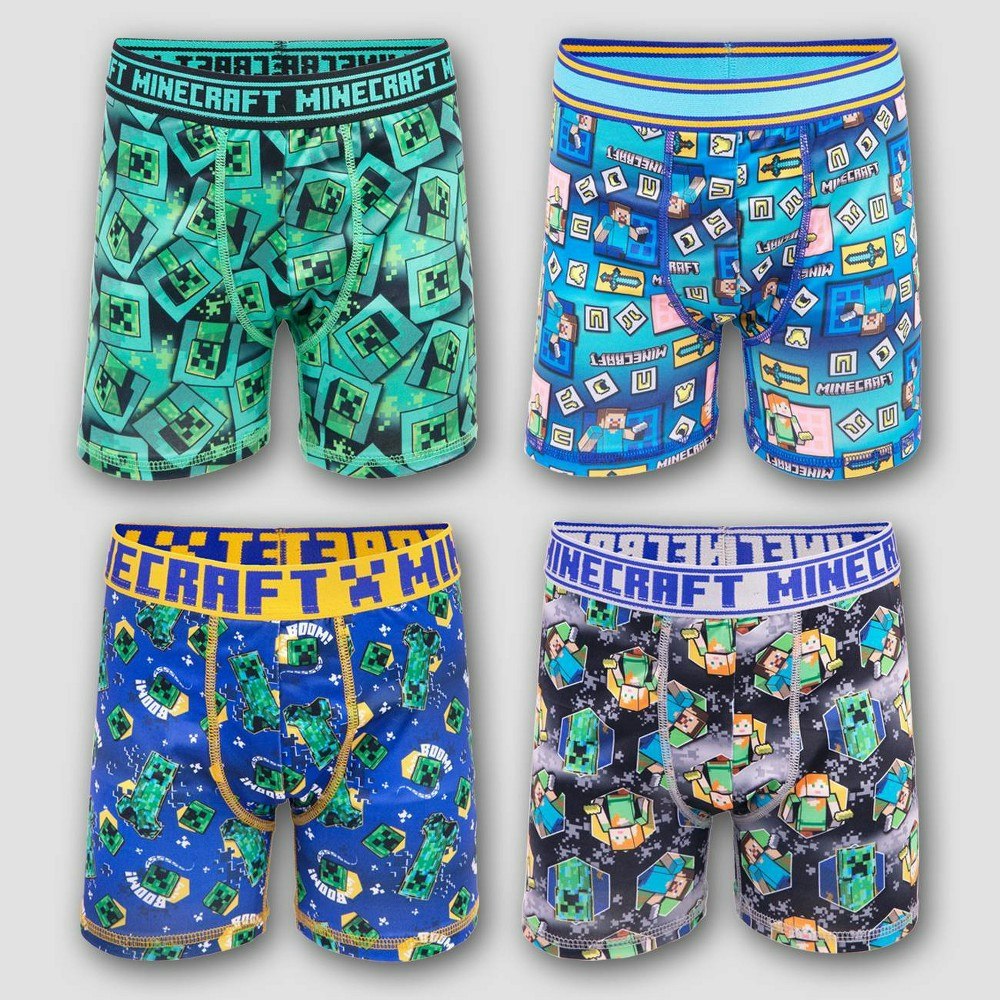 Minecraft Boys' Athletic Boxer Briefs 4-Pack: $14 Minecraft Boys' Athletic Boxer Briefs 4-Pack: $14