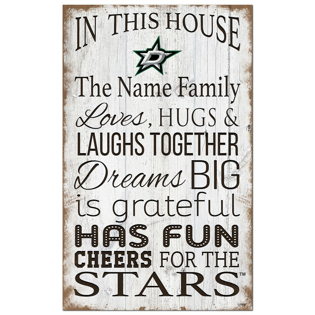 Dallas Stars 11" x 19" In This House Sign: $54.99 Dallas Stars 11" x 19" In This House Sign: $54.99