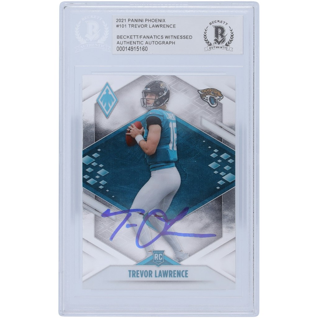 Trevor Lawrence Jacksonville Jaguars Autographed 2021 Panini Phoenix Rookie Card: $219.99