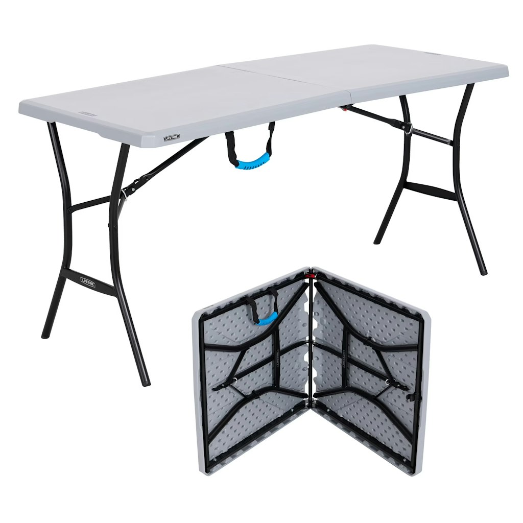 Lifetime 5-Foot Rectangle Fold-in-Half Table: $33