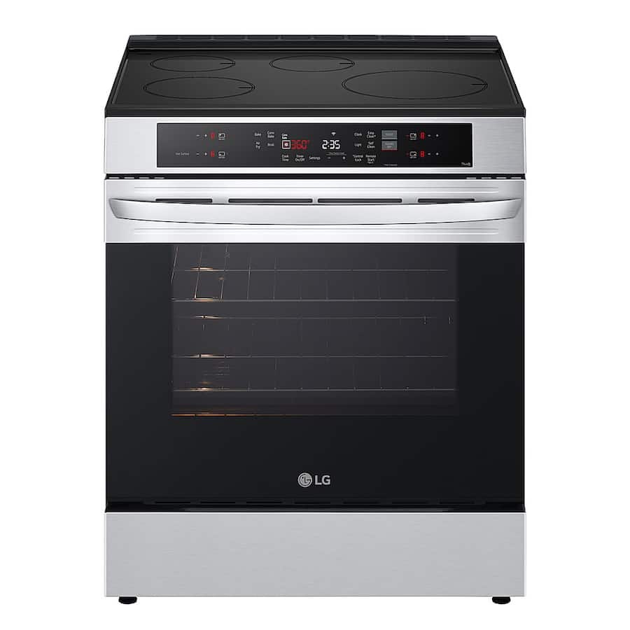 LG 30" Wide 6.3-Cu. Ft. Smart Slide-In Electric Induction Convection Range w/ Air Fry: $1,150