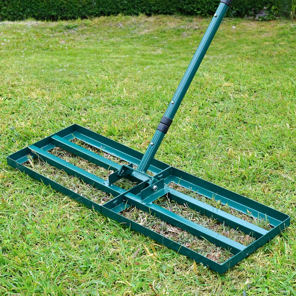 Stainless Steel Lawn Leveling Rake w/ 78" Adjustable Handle: $26