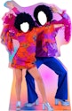 Cardboard People 70's Dance Couple Life-Size Stand-in Cutout Standup for $25 + free shipping