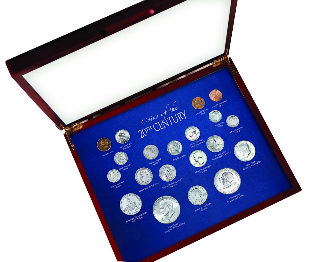 American Coin Treasures Coins of the 20th Century Display Box: $310