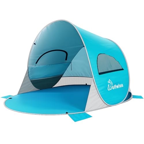 Wolfwise 3-Person Pop-Up Beach Tent: $40.49