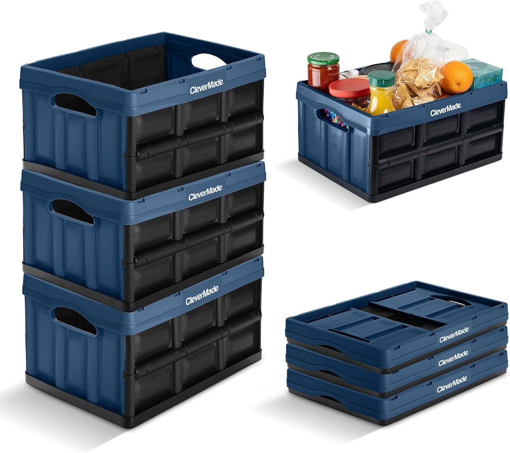 CleverMade 32L Collapsible Storage Bin 3-Pack: $28