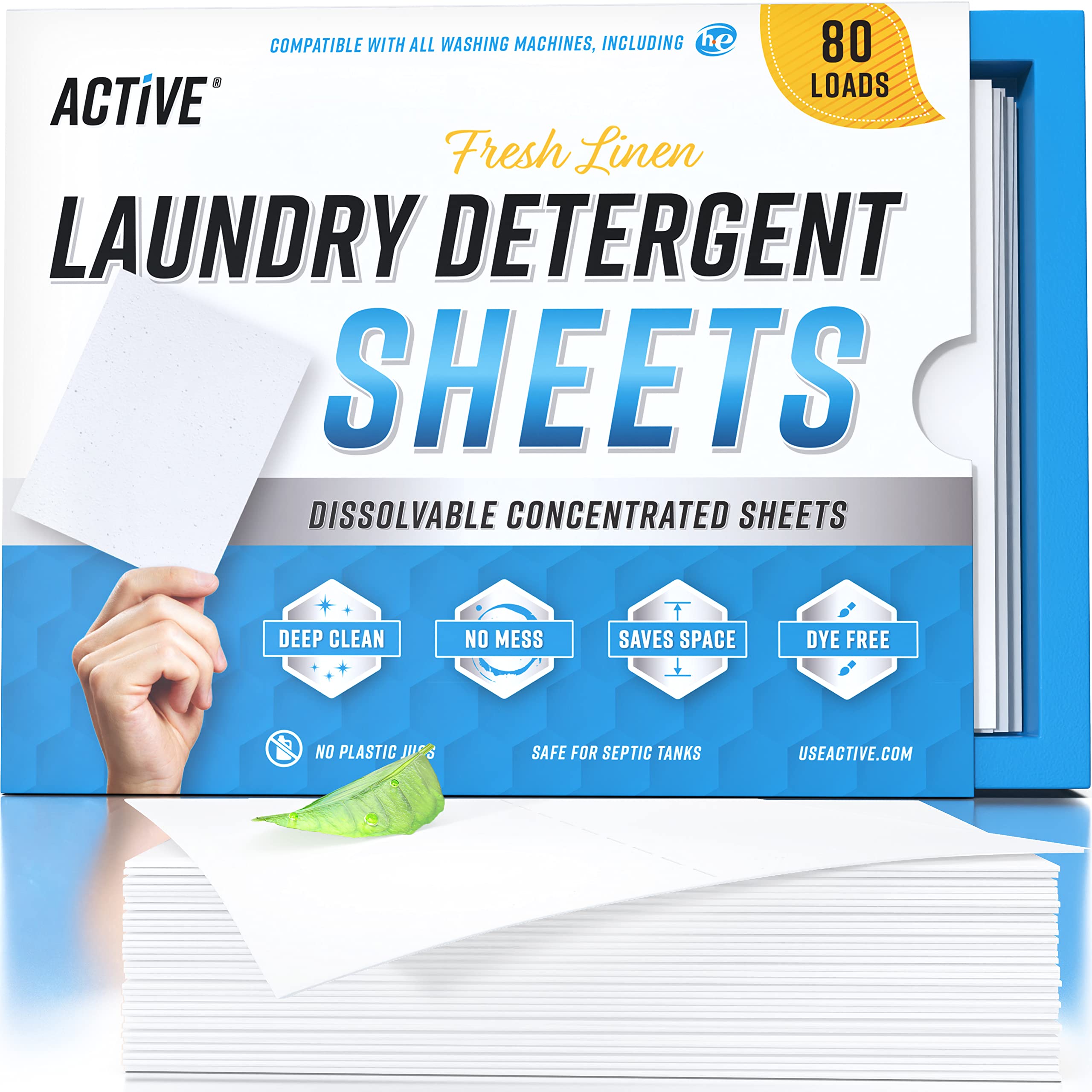 Active 80-Count Laundry Detergent Sheets