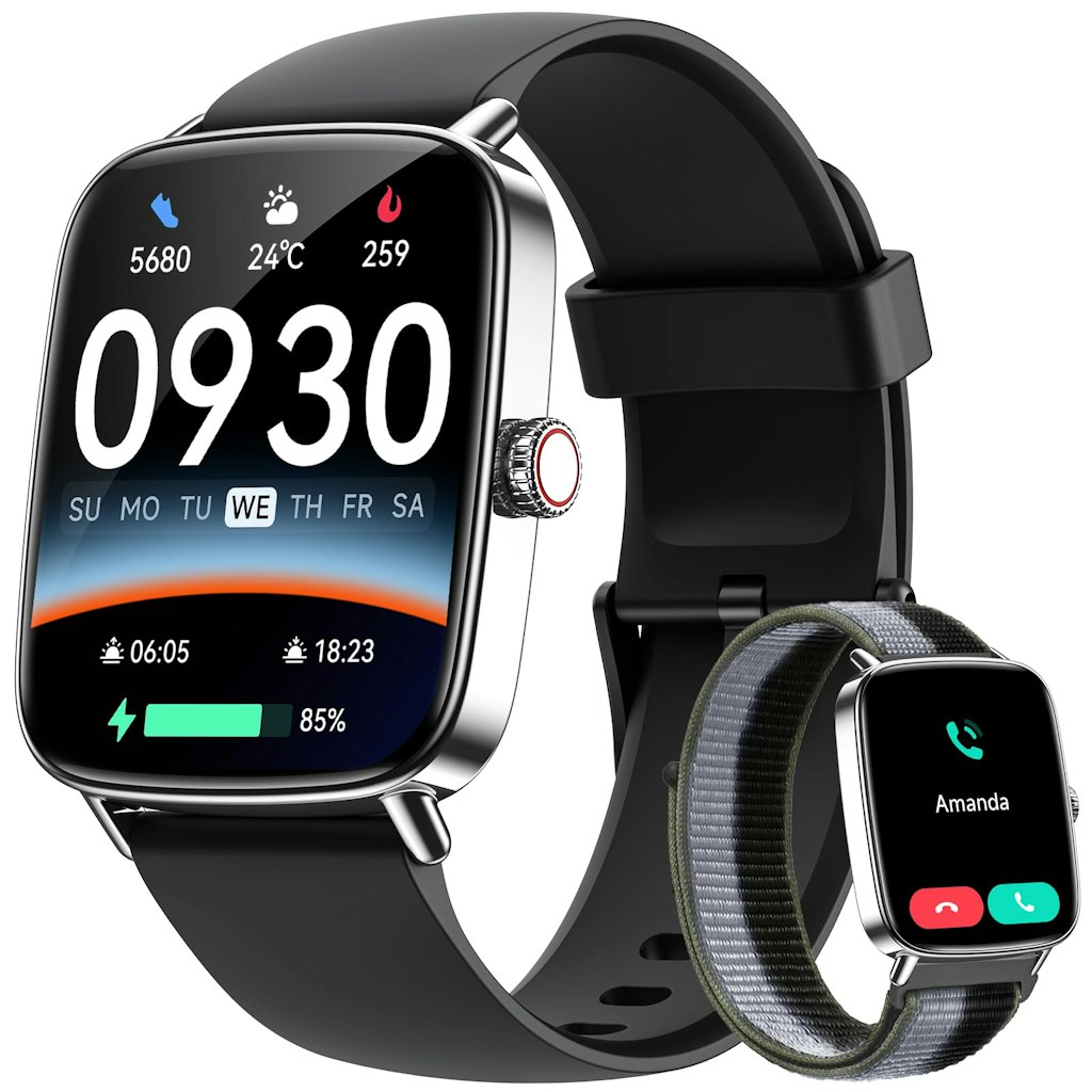 Tensky 1.85" AMOLED Smartwatch w/ Calling & Heart Rate Monitor: $42