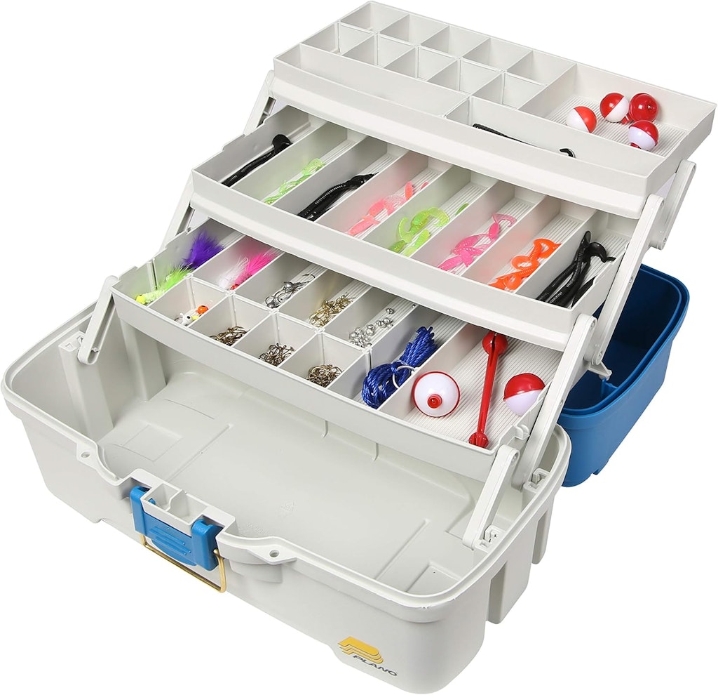 Plano Ready-Set-Fish 3-Tray Tackle Box w/ Tackle: $12