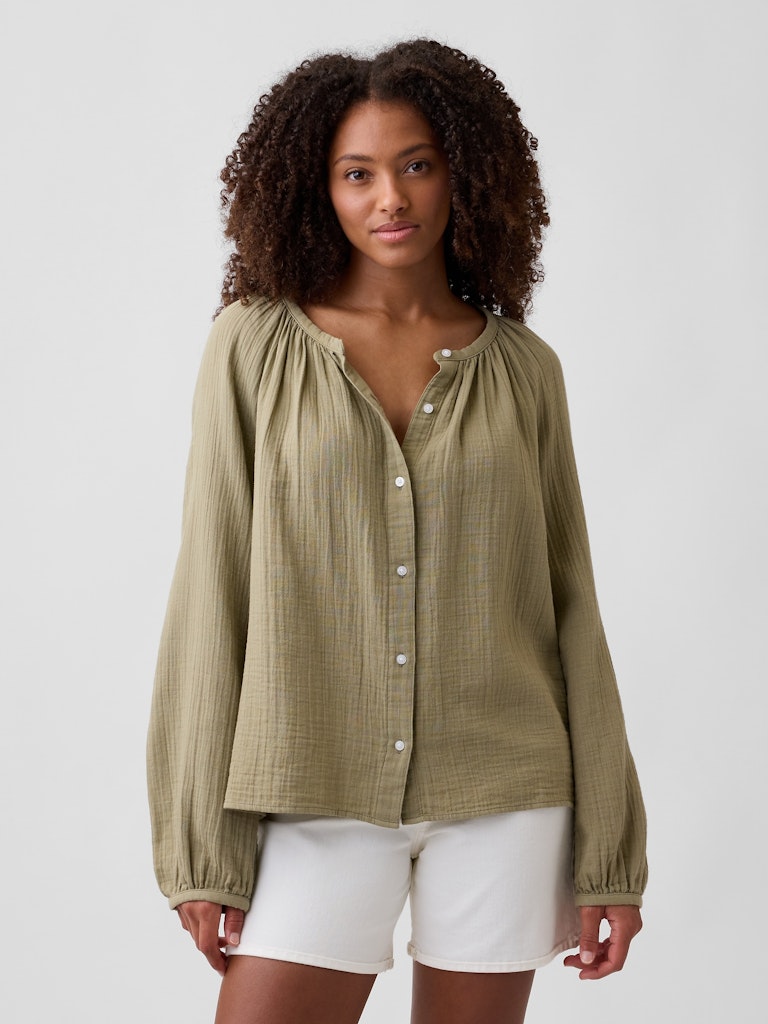 Oversized Gauze Top: $39.99 Oversized Gauze Top: $39.99