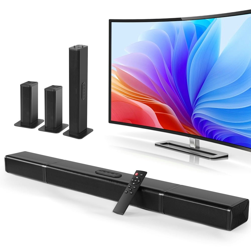 3-in-1 100W 36-inch Detachable Soundbar: $59.80