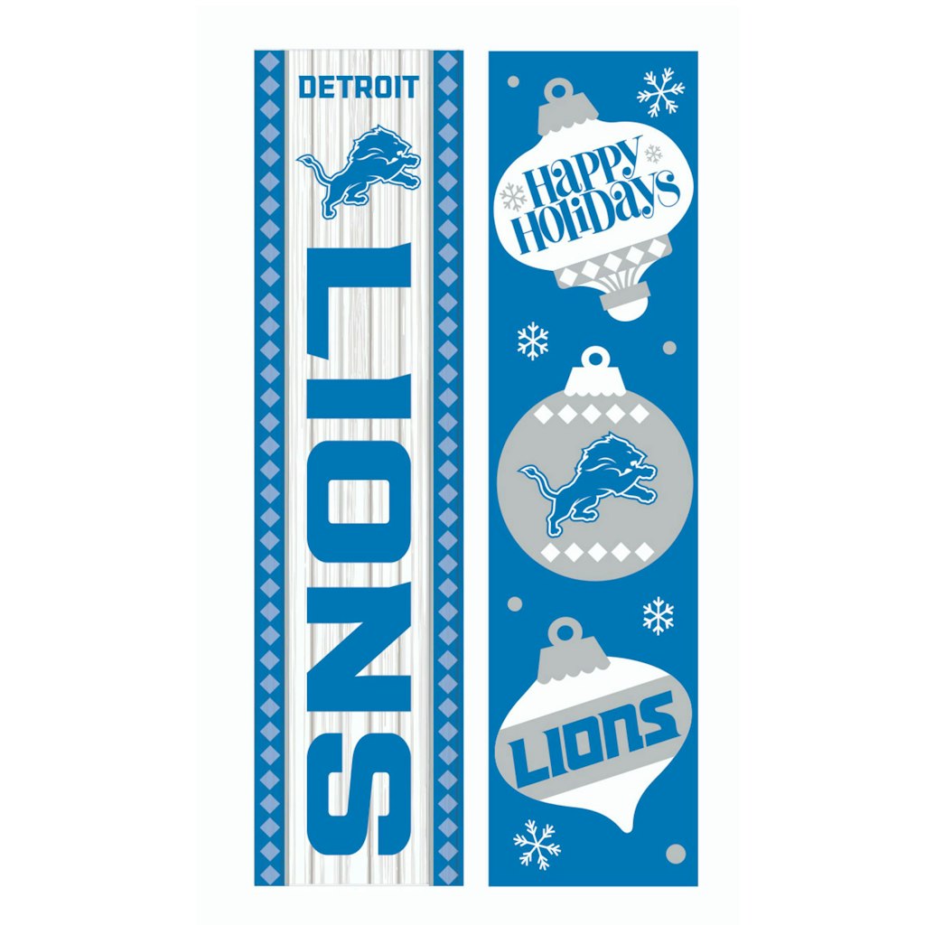 Detroit Lions 47-Inch Double-Sided Christmas Leaner Fan Sign: $79.99 Detroit Lions 47-Inch Double-Sided Christmas Leaner Fan Sign: $79.99