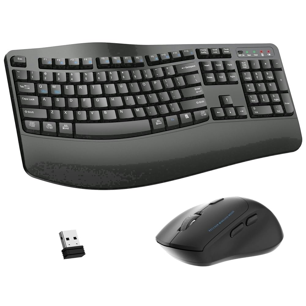 Wireless Ergonomic Keyboard and Mouse Combo: $32.29 Wireless Ergonomic Keyboard and Mouse Combo: $32.29