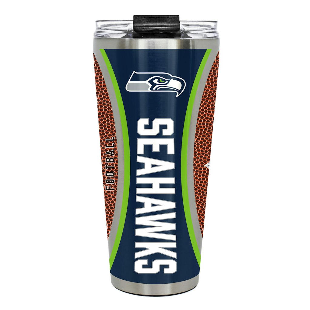 Seattle Seahawks 32-ounce Game Ball Travel Tumbler: $39.99