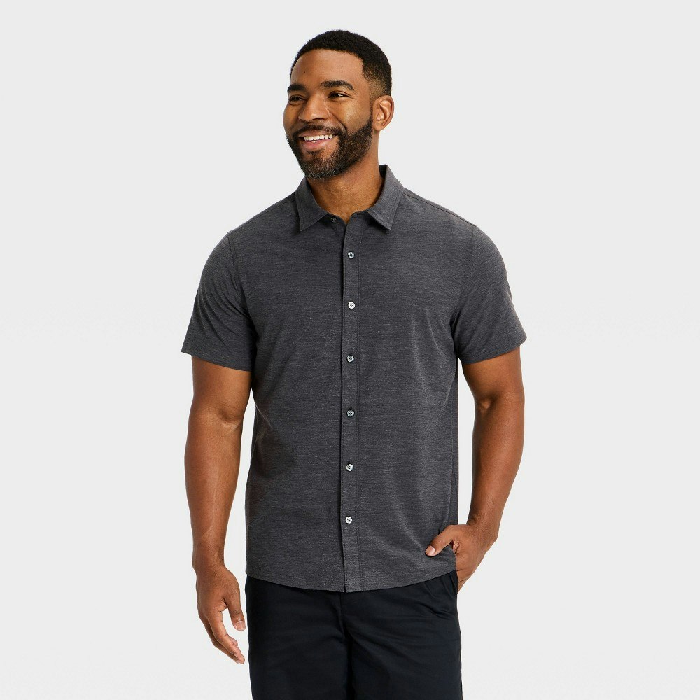 All In Motion Men's Cooling Travel Button-Up Shirt: $30