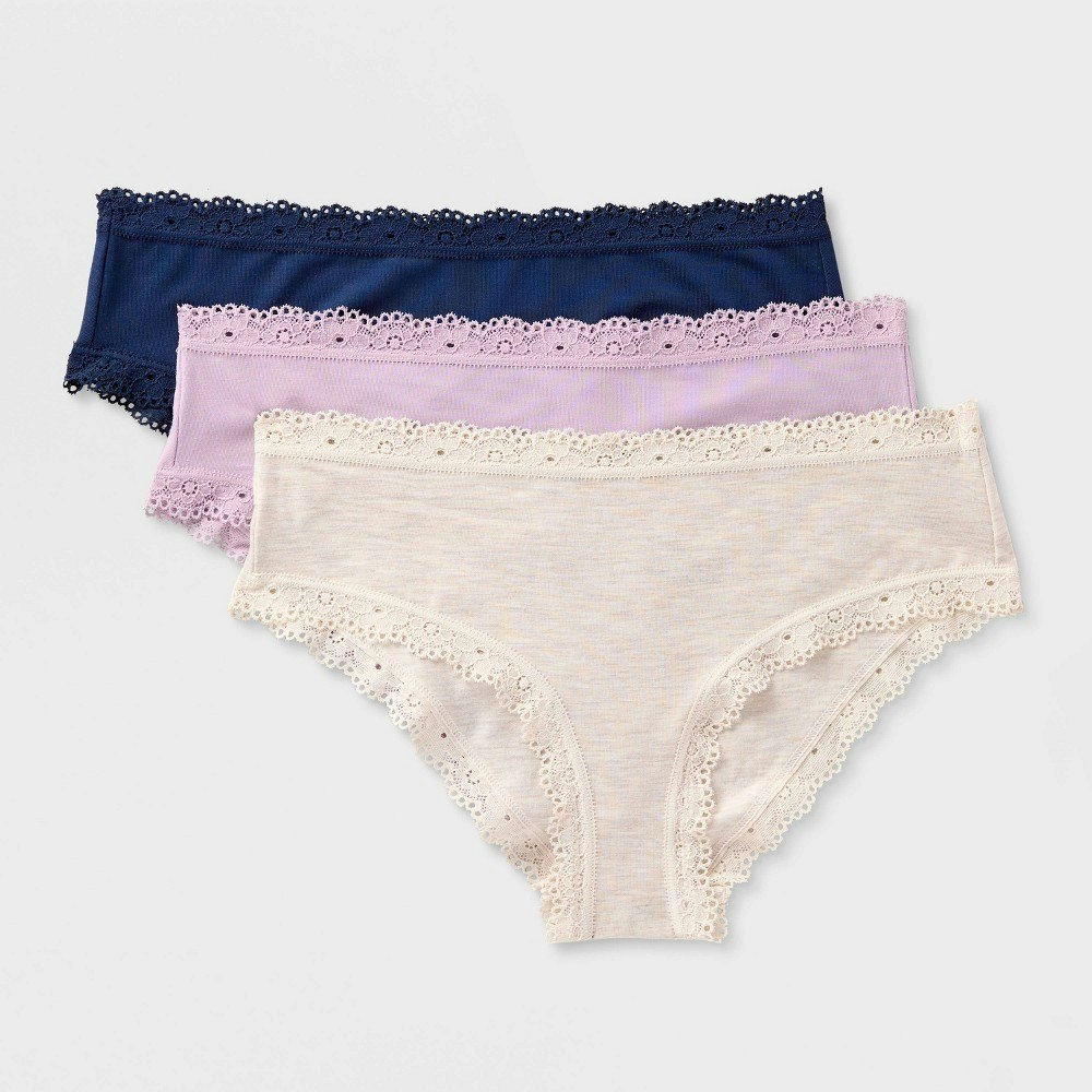 Auden Women's Cloud Knit Cheeky Underwear 3-Pack: $15 Auden Women's Cloud Knit Cheeky Underwear 3-Pack: $15