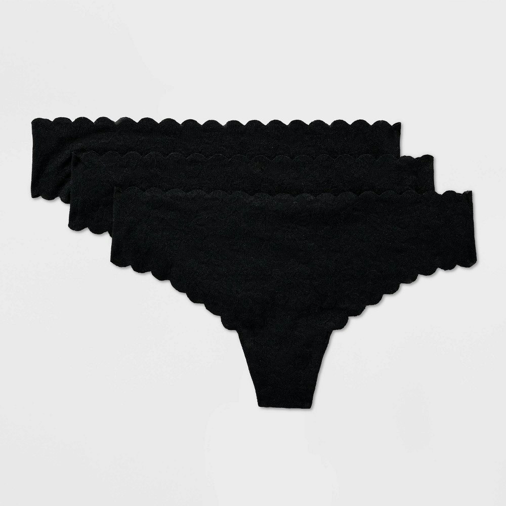 Auden Women's Invisible Edge Lace Thong Underwear 3-Pack: $15 Auden Women's Invisible Edge Lace Thong Underwear 3-Pack: $15