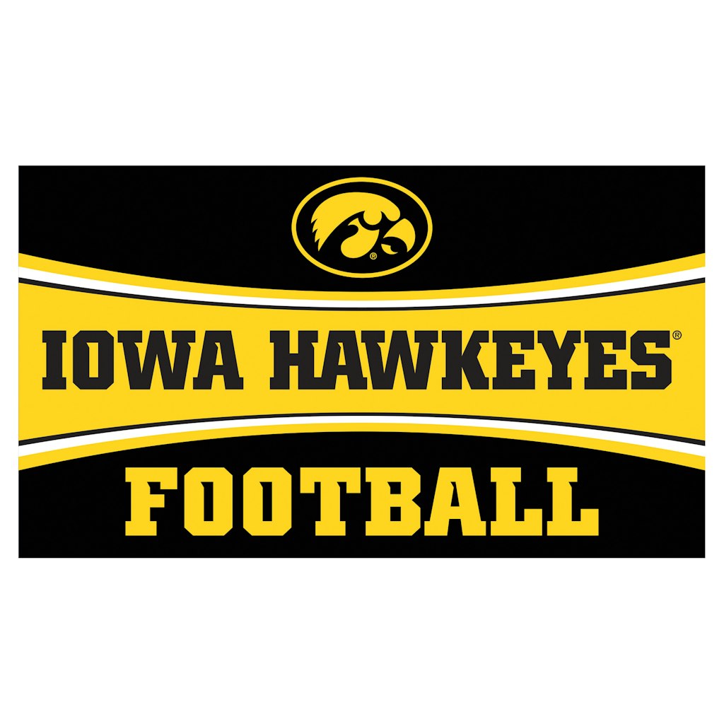 Iowa Hawkeyes 28" x 16" Football Trapper Door Mat: $39.99