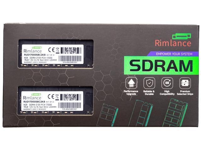 Rimlance 8GB 2,133MHz DDR4 Desktop Memory Kit: $45.99 Rimlance 8GB 2,133MHz DDR4 Desktop Memory Kit: $45.99