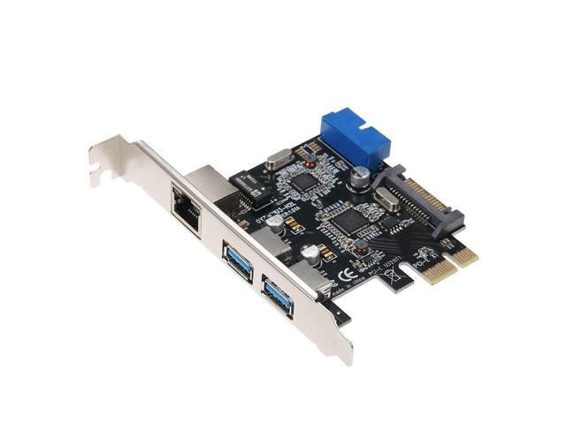 PCI-E to USB 3.0 Expansion Card with Gigabit Ethernet Port: $37.75