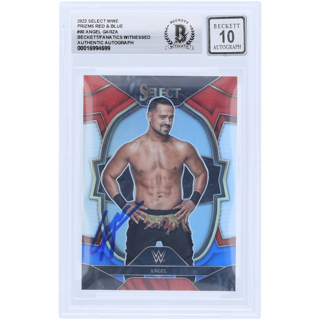 Angel Garza 2023 Panini Select Red & Blue Prizm Autographed Card: $49.99 Angel Garza 2023 Panini Select Red & Blue Prizm Autographed Card: $49.99