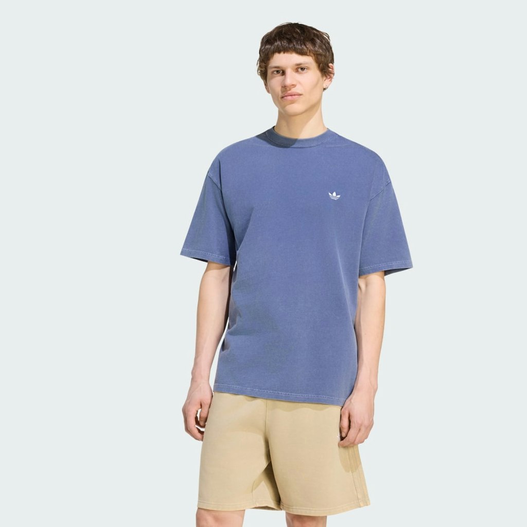 Trefoil Essentials Washed Loose Dropped Shoulder Tee: $35