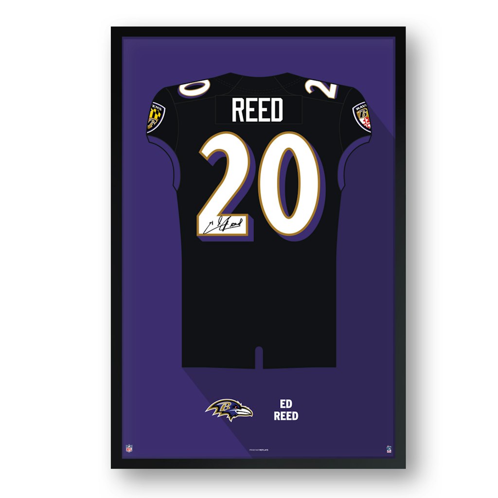 Ed Reed Baltimore Ravens 14" x 20" Framed Retired Jersey Art Print: $52.99