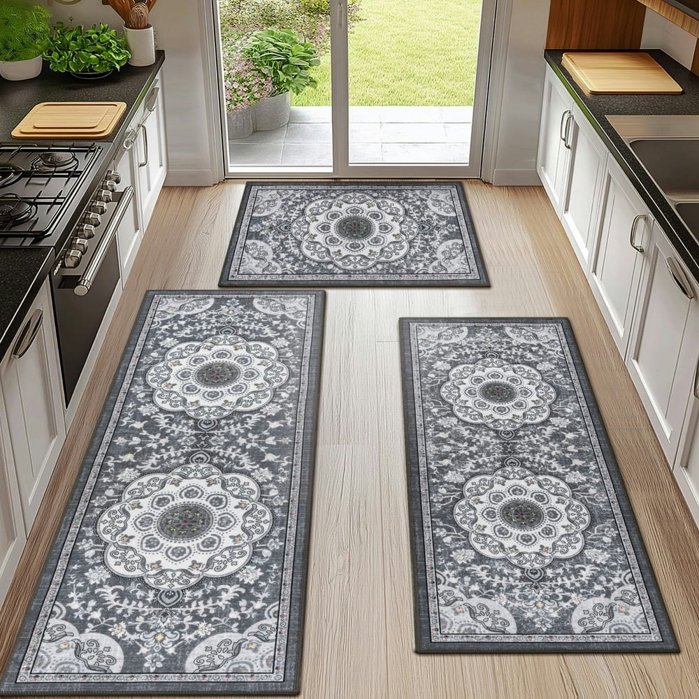 Boho Kitchen Rug 3-Piece Set: $24.36