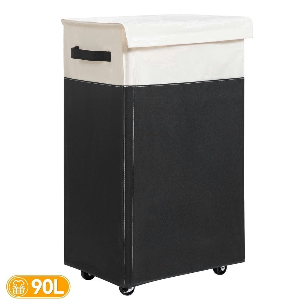 Bgtrend 90L Rolling Laundry Hamper with Lid: $19.79