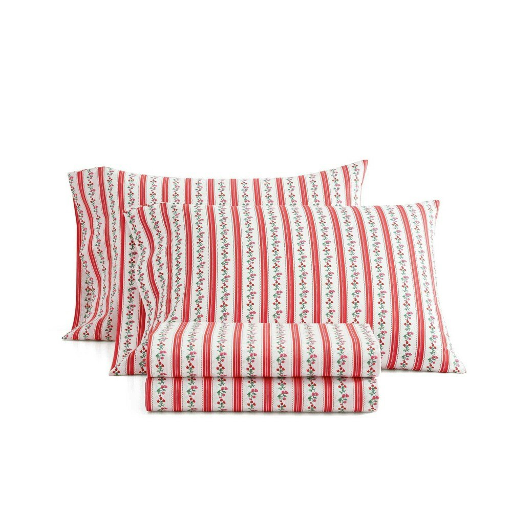 Martha Stewart Rose Ribbon Queen Sheet Set: $74.99