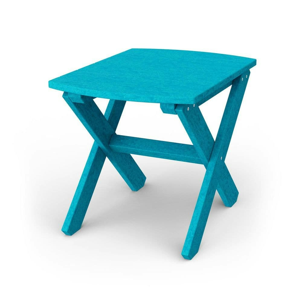 Aruba Blue Plastic Outdoor Side Table: $204.49