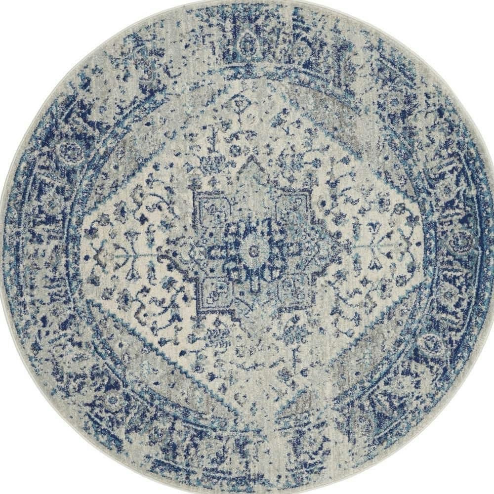 2' x 4' Blue Floral Washable Area Rug: $59.99