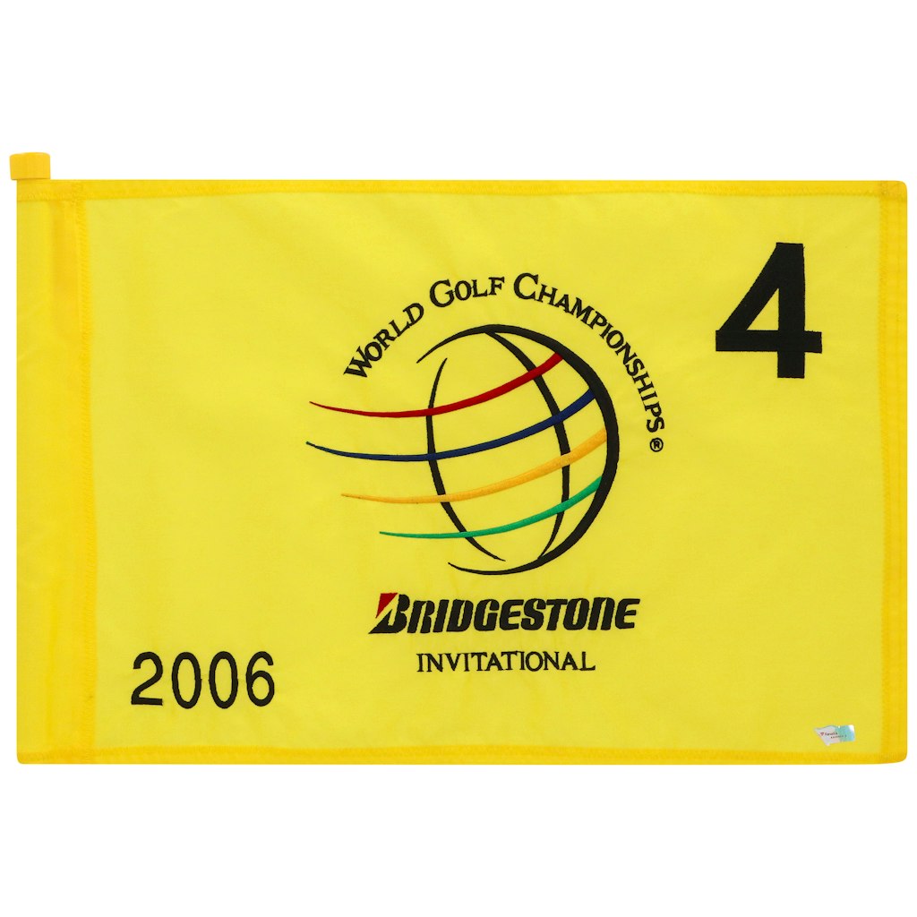 2006 Bridgestone Invitational Event-Used #4 Yellow Pin Flag: $899.99