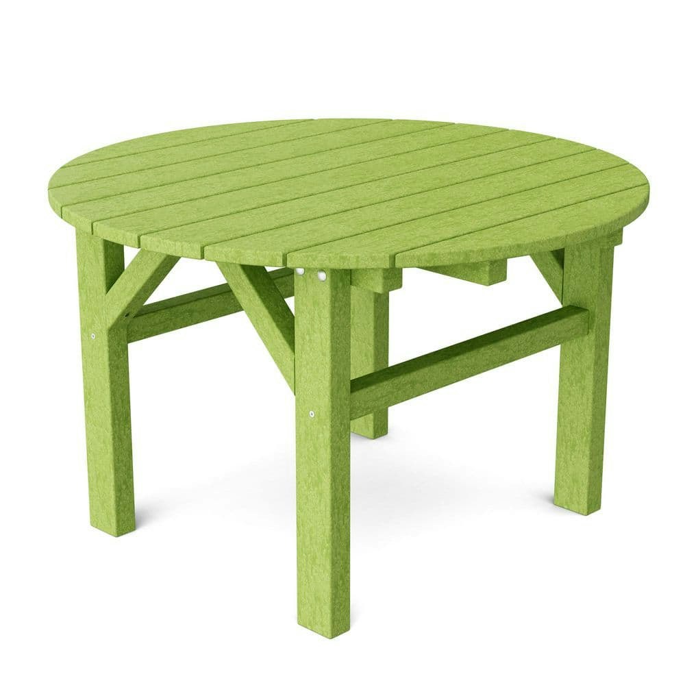 Classic 33-inch Round HDPE Plastic Outdoor Conversation Table: $309