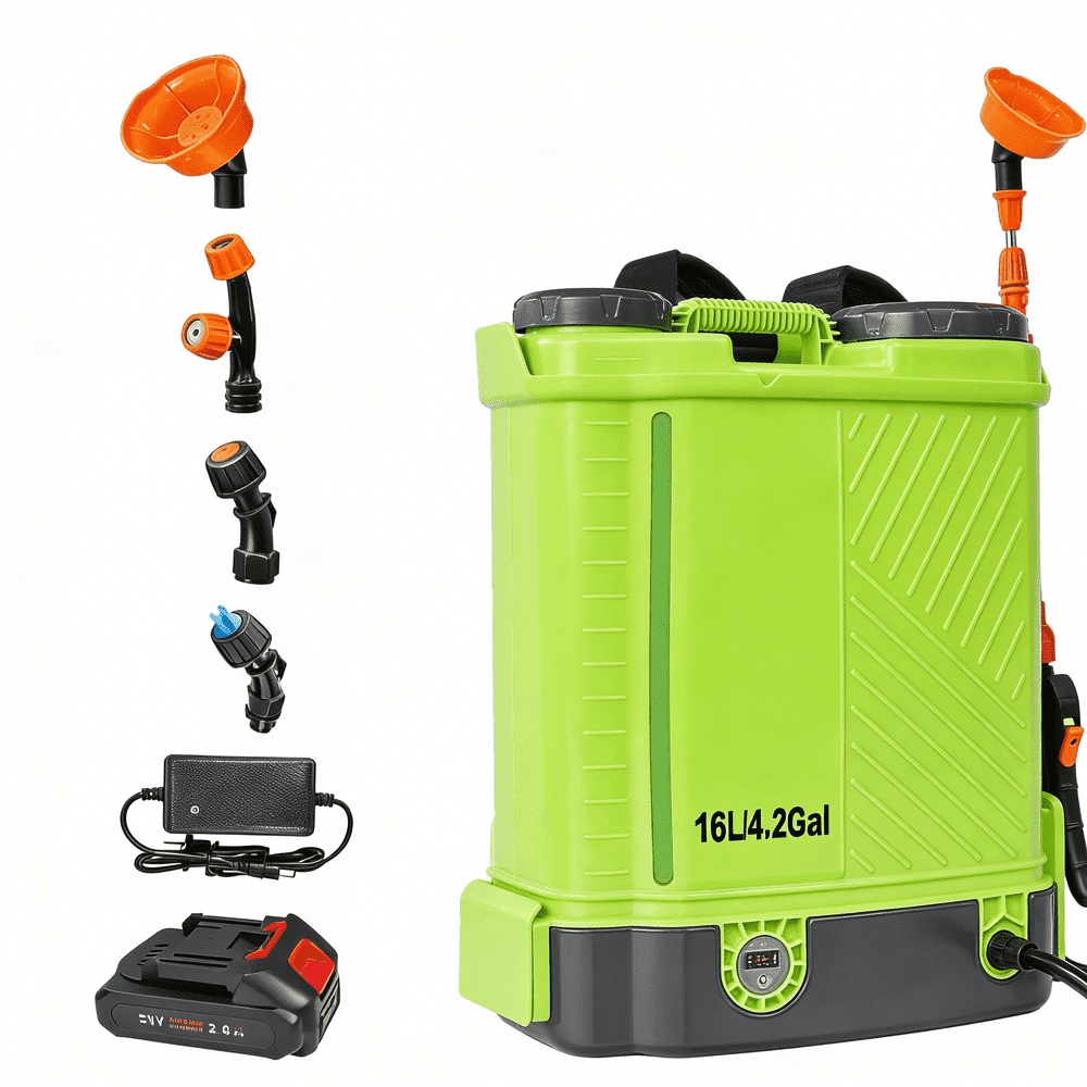 4-Gallon Battery-Powered Backpack Sprayer: $77.99 4-Gallon Battery-Powered Backpack Sprayer: $77.99