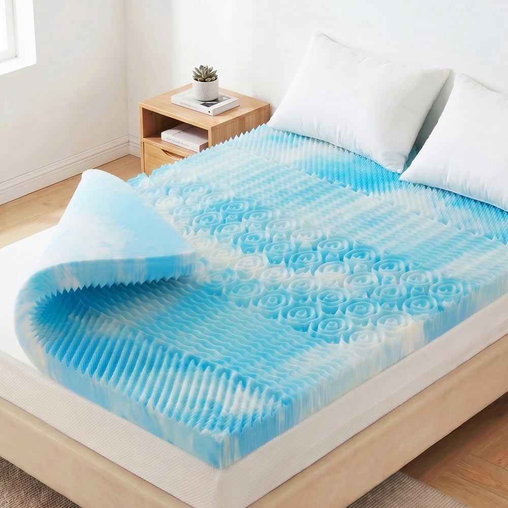 EDX 2-Inch 5-Zone Cooling Gel Memory Foam Queen Mattress Topper: $51.99 EDX 2-Inch 5-Zone Cooling Gel Memory Foam Queen Mattress Topper: $51.99