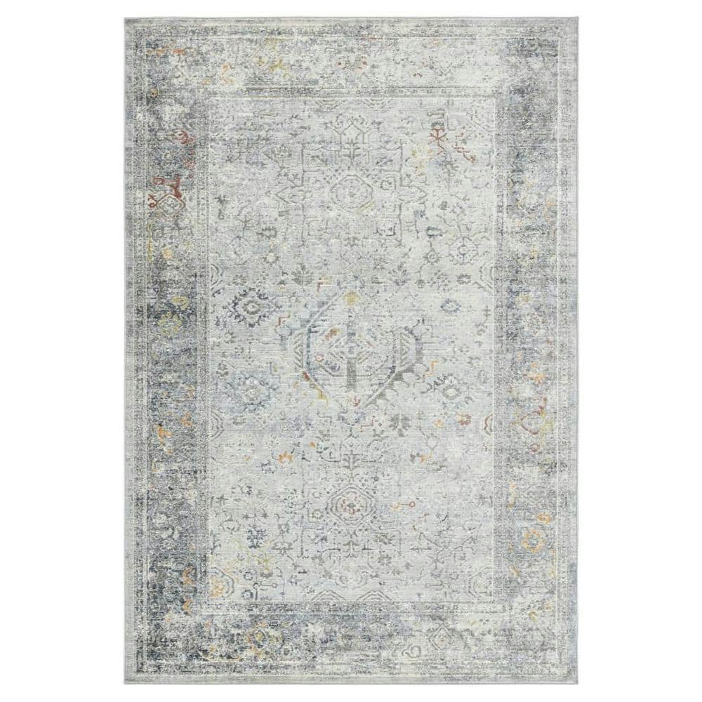 5' x 8' Gray, Silver, and Rust Medallion Area Rug: $265.99 5' x 8' Gray, Silver, and Rust Medallion Area Rug: $265.99