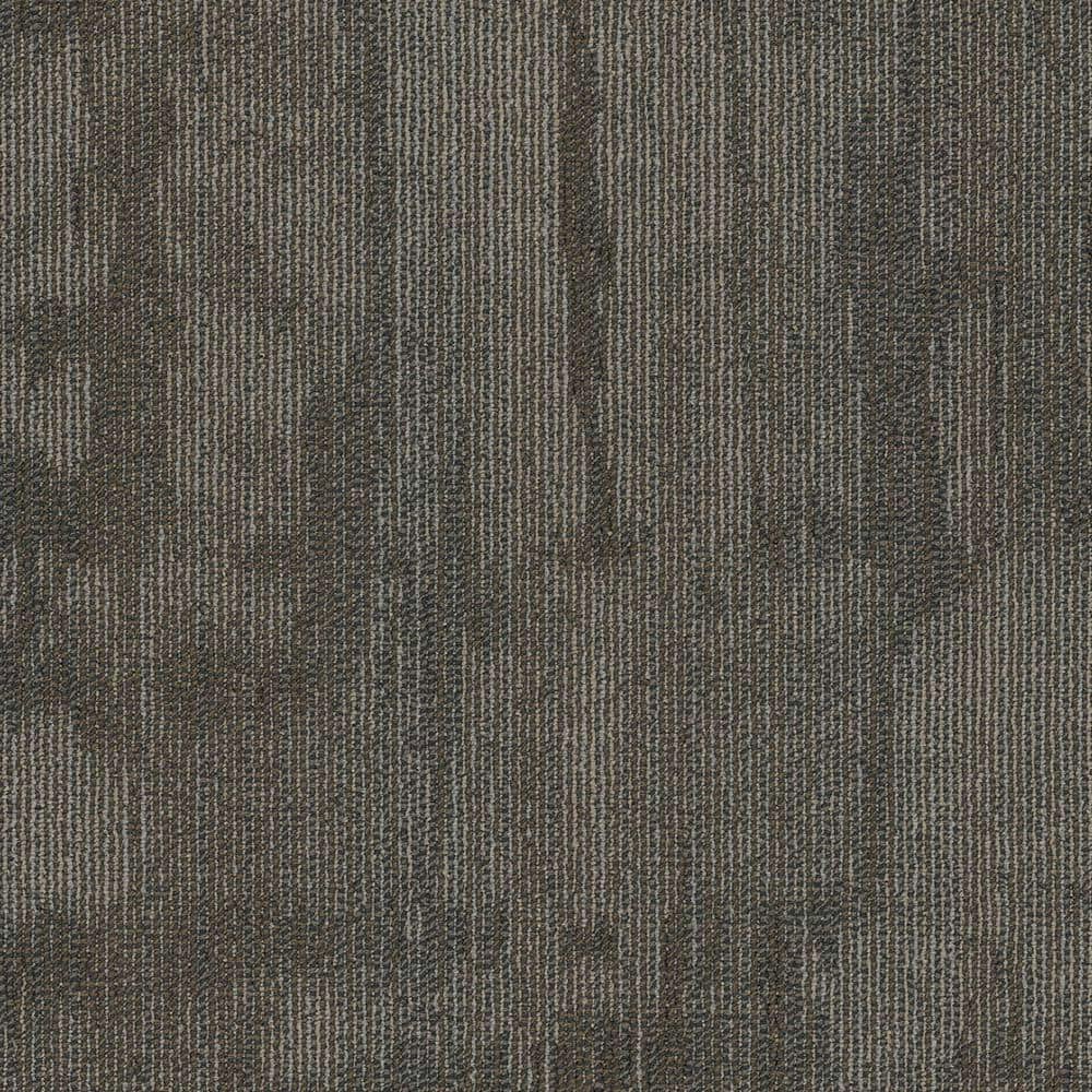 Bradstreet Tortoise Brown 24" x 24" Glue-Down Carpet Tile 80-sq.-ft. Pack: $164