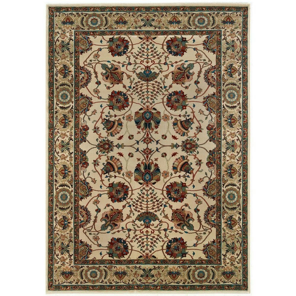 8' x 10' Ivory and Black Geometric Washable Area Rug: $246.99 8' x 10' Ivory and Black Geometric Washable Area Rug: $246.99