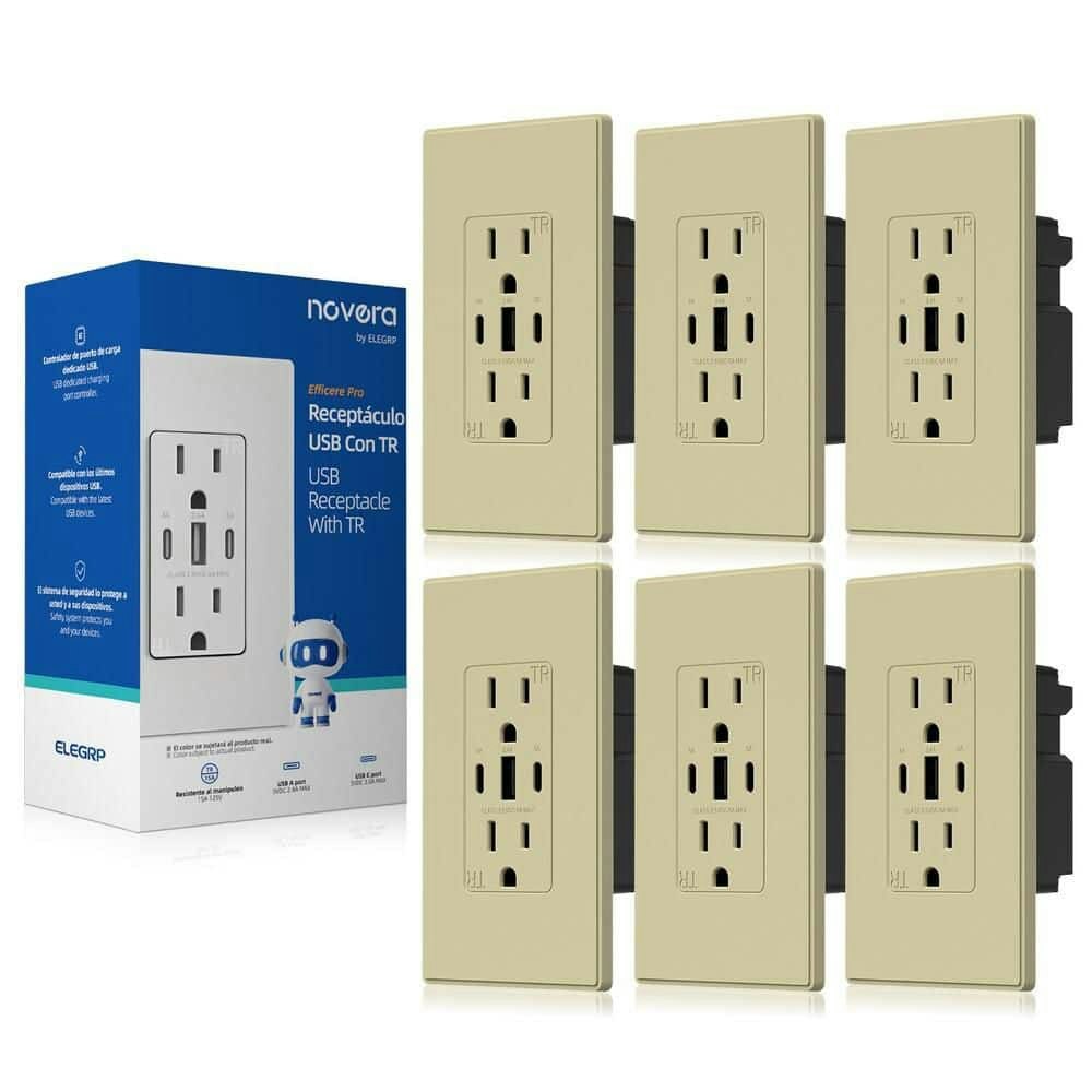 30W 3-Port USB Wall Outlet with Duplex Receptacle 6-Pack: $82.33 30W 3-Port USB Wall Outlet with Duplex Receptacle 6-Pack: $82.33
